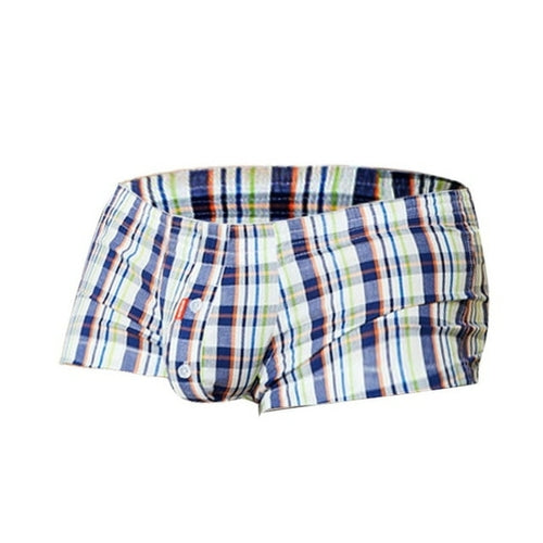 Classic Sexy Plaid Mens Boxer Shorts Men Underwear U Convex Pouch
