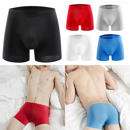 High Quality Seamless Ice Silk Men Underwear Breathable Comfy Bulge