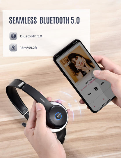Wireless Bluetooth 5.0 Headphones With Mic CVC 8.0 Noise