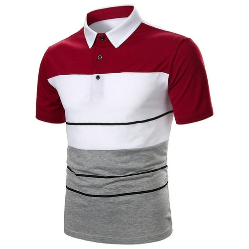 Men Polo Men Shirt Short Sleeve Polo Shirt Contrast Color Polo New