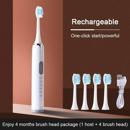 Portable Ultrasonic Sonic Deep Cleaning Electric Toothbrush USB