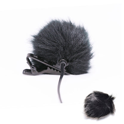 Dark Grey Artificial Fur Microphone Windscreen Outdoor MIC Windshield
